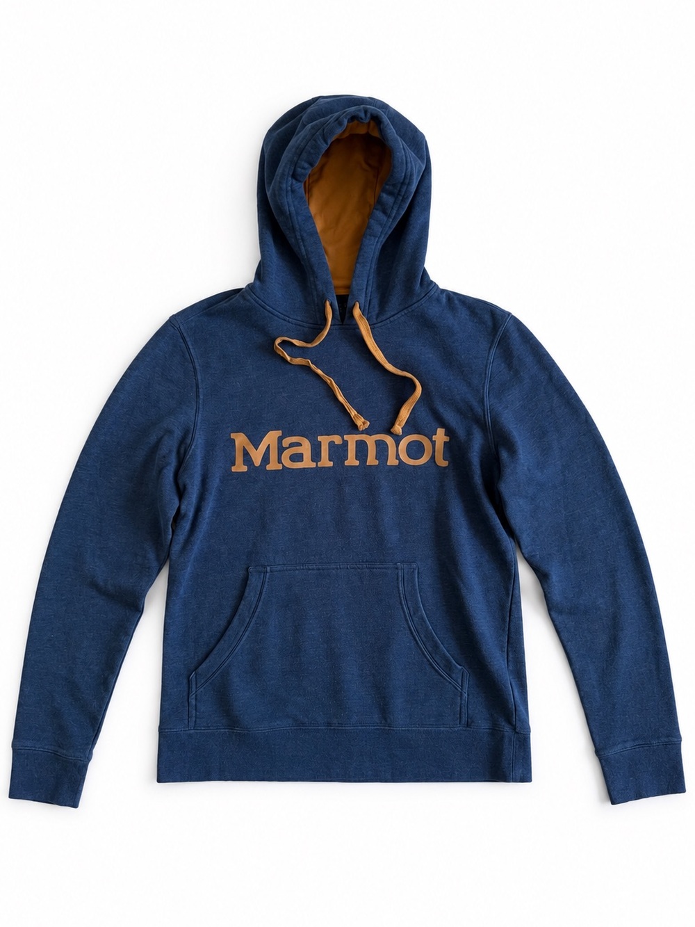 Marmot Hoodie Sweatshirt Fleece Lined Pullover Navy Blue Small